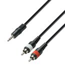 Adam Hall 3 Star Series Cablu Jack 3.5mm la 2 x RCA Tata 3m
