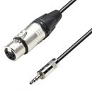 Adam Hall Cablu Microfon XLR Mama la Jack 3.5mm Tata 3m