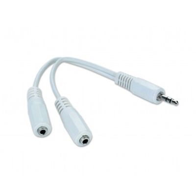 Cablu Audio spliter (3.5 jack la 2 x stereo socket), 10cm