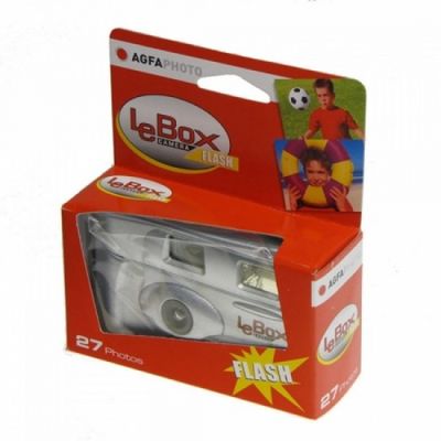 Agfa LeBox Flash Aparat Foto pe Film de Unica Folosinta Color 35mm ISO 400 27 Expuneri