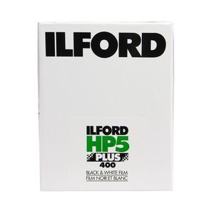 Ilford HP5 PLUS Plan Film Negativ Slb-Negru ISO 400 25 coli 4x5"