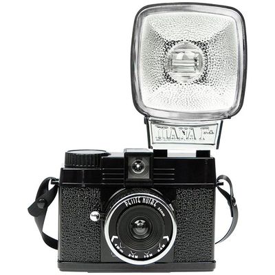 Lomography Diana Mini Aparat Foto pe Film 35mm cu Blit Petite Noire