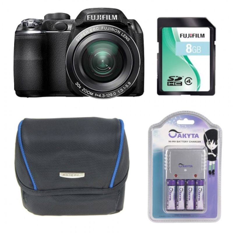 fuji-finepix-s4000-geanta-fujifilm-sd-8-gb-incarcator-4-acumulatori-24808
