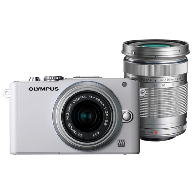 olympus-e-pl3-alb-kit-obiective-olympus-m-zuiko-digital-14-42mm-argintiu-olympus-m-zuiko-digital-40-150mm-argintiu-24844