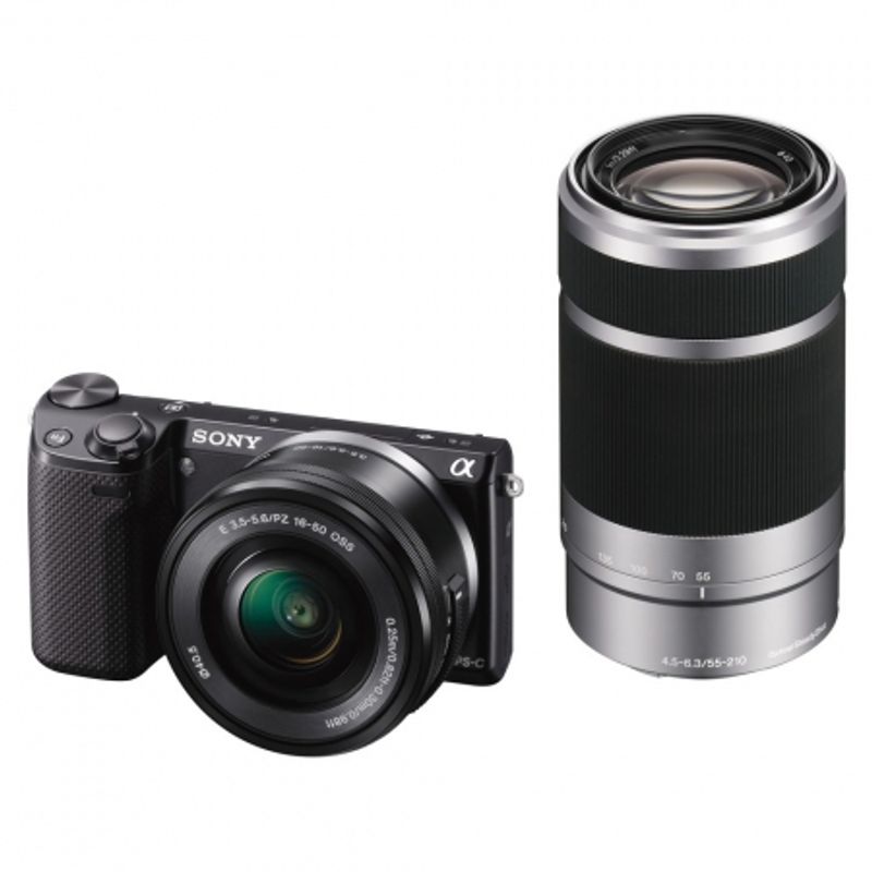 sony-nex-5t-kit-cu-selp-16-50-oss-si-sel-55-210-negru-16-mpx--fast-hybrid-af--full-hd--wi-fi-29394
