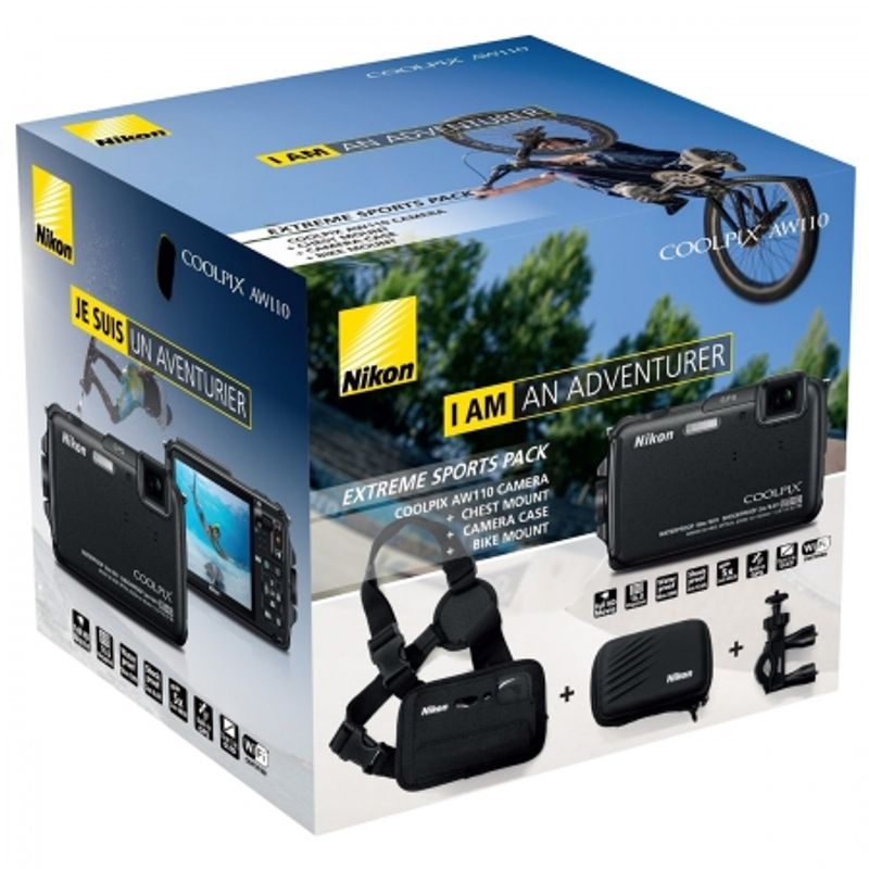 Nikon Coolpix Aw110 Negru Adventure Kit F64ro