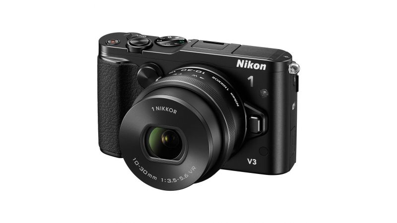 Nikon 1 V3 kit cu NIKKOR VR 10-30mm f/3.5-5.6 negru - F64.ro