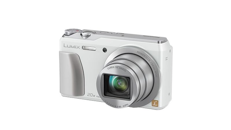 Panasonic Lumix DMC-TZ55 alb - 16Mpx, zoom 20x, wide 24mm, Wi-Fi - F64.ro