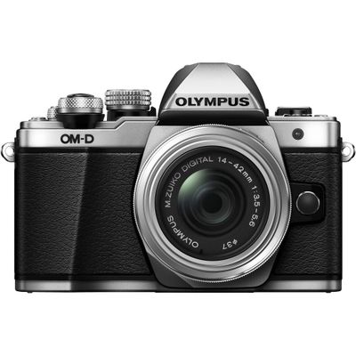 Olympus OM-D E-M10 Mark II Aparat Foto Mirrorless 16MP MFT Full HD Kit cu Obiectiv EZ-M 14-42mm F3.5-5.6 IIR si EZ-M 40-150mm F4.0-5.6 R Argintiu