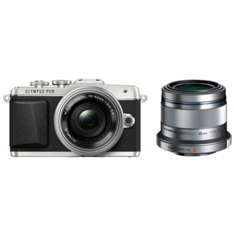 olympus-flatlay-kit-olympus-e-pl7-obiectiv-ez-m-14-42mm-ez-pancake-obiectiv-et-m-45mm-f-1-8--argintiu-53029-800