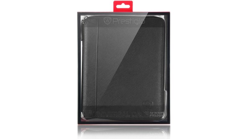Distinguish Shilling Descent Prestigio PTCL0108 negru - husa din piele cu fermoar pentru tablete de 8" -  F64.ro