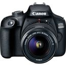 Canon EOS 4000D Aparat Foto DSLR 18MP CMOS FullHD Kit cu Obiectiv EF-S 18- 55 F/3.5-5.6 III Negru
