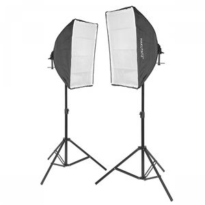 Hakutatz VL-9026S - kit 2 lampi cu 10 becuri 45W 5500K si 2 softboxuri 50x70cm