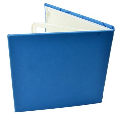 Carcasa CD DVD, Piele eco, Model Colorat - Albastru