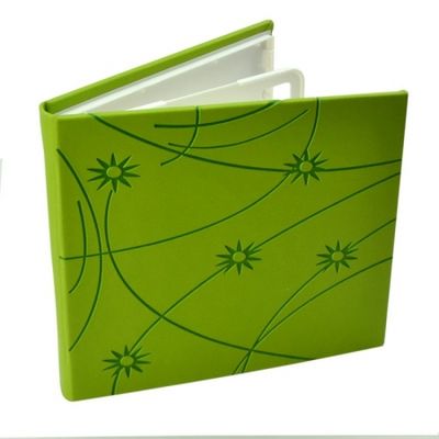 Carcasa CD DVD, Piele eco, Model Colorat - Verde