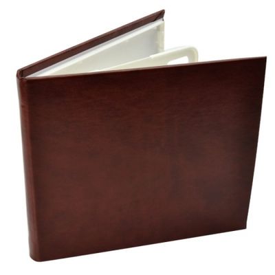 Carcasa 4 CD DVD, Piele eco, Model Clasic - Maro