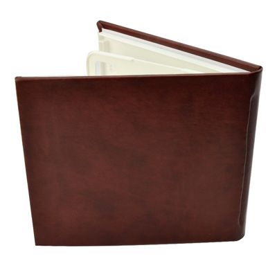 Carcasa 4 CD DVD, Piele eco, Model Clasic - Maro