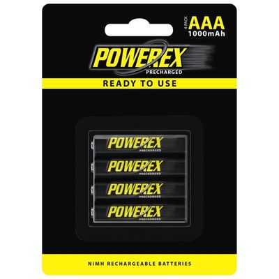 Maha Powerex  Set 4 bucati Acumulatori AAA Pre-incarcati 1000mAh