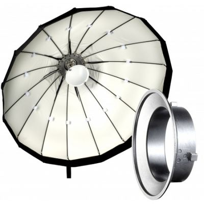 Fancier Octobox 80cm cu 16 spite alb - montura Bowens
