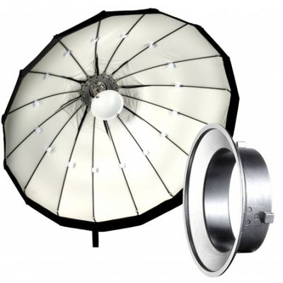 Fancier Octobox 100cm cu 16 spite alb - montura Bowens