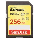 SanDisk Extreme SDXC 256GB, UHS-I, U3, V30, 90MB/s citire, 60MB/s scriere