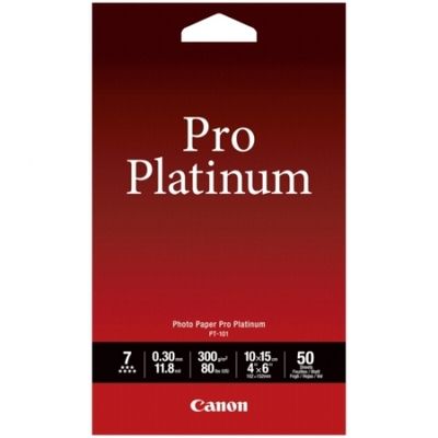 Canon PT-101 - Hartie foto Paper Pro Platinum, 10x15 cm, 50 foi, 300 g
