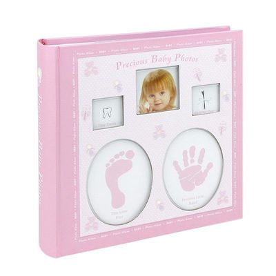 Baby - Album foto personalizabil, Amprente bebelus, 10x15, 200 fotografii, Roz