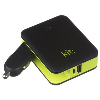 KitVision Travel Power PWRCC3 Incarcator Portabil Universal Auto cu Lanterna Incorporata 3000 mAh Negru