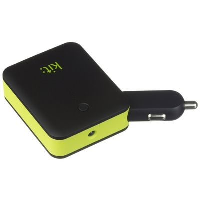 KitVision Travel Power PWRCC3 Incarcator Portabil Universal Auto cu Lanterna Incorporata 3000 mAh Negru