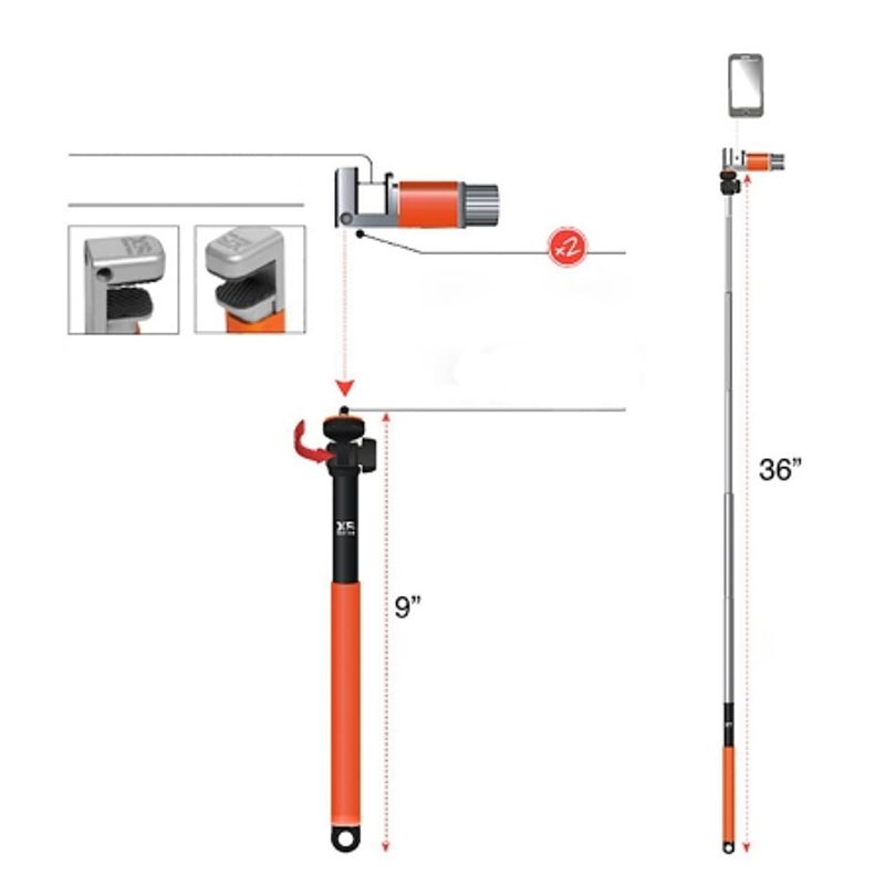 xsories-me-shot-deluxe-2-0-selfie-stick-93cm-cu-telecomanda--verde-gri-42495-2