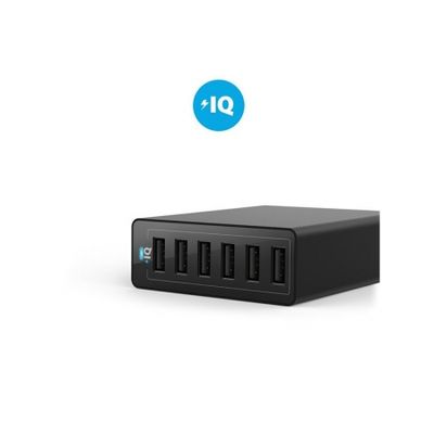 Anker Incarcator retea 6 porturi 60W Negru