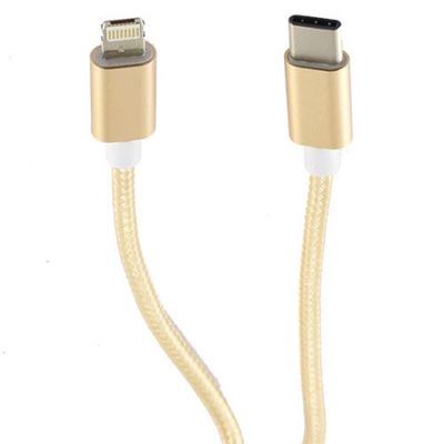 Star Cablu Date USB Tip C la Lightning/ MicroUSB, 1M, Auriu