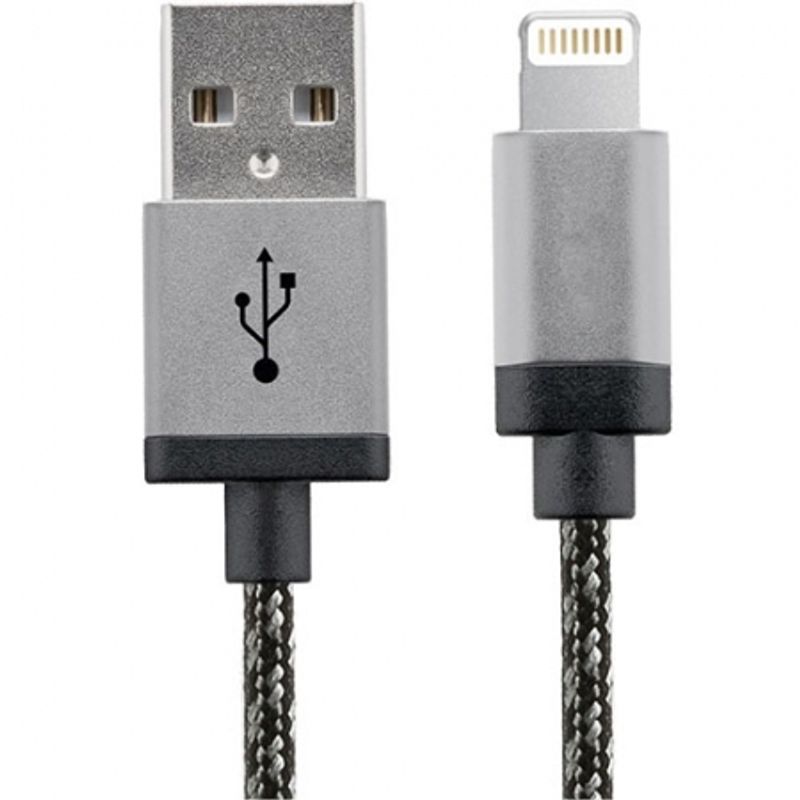 star-cablu-date-usb-la-lightning--2m--aluminiu--alb-negru-53417-33