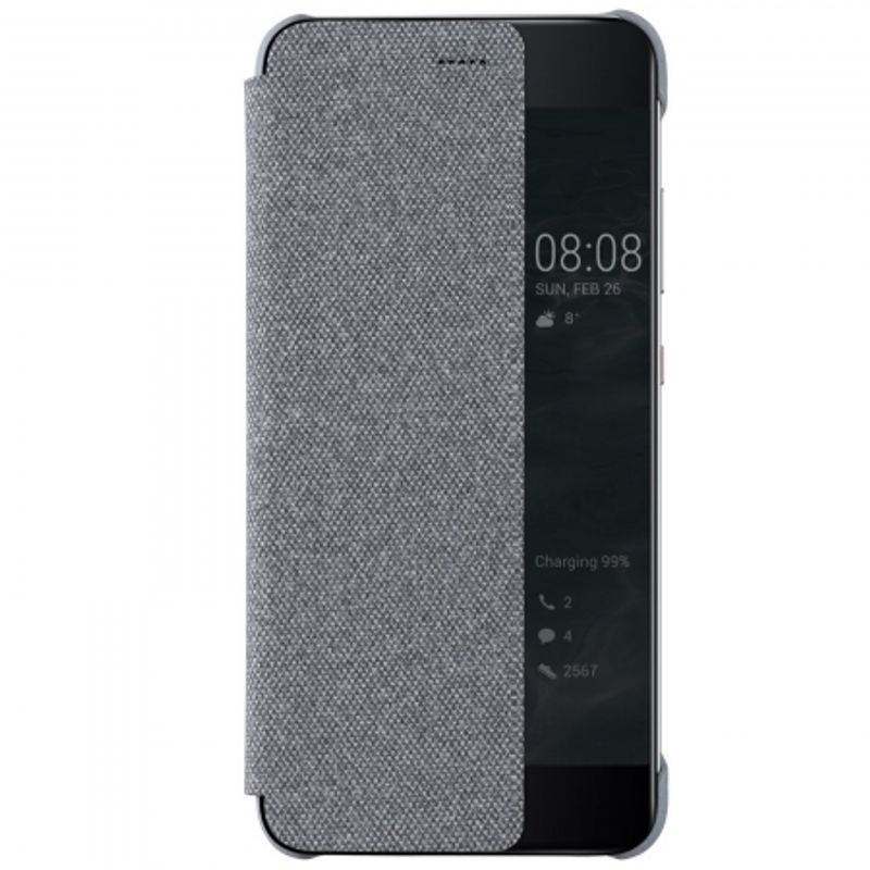 huawei-p10-plus-husa-flip-tip-smart-view-cover-gri-deschis-61186-801