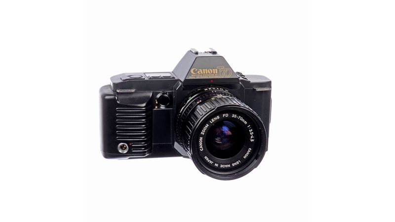 Canon T70 Avec Objectif FD 35-70mm – Argentique, état Correct