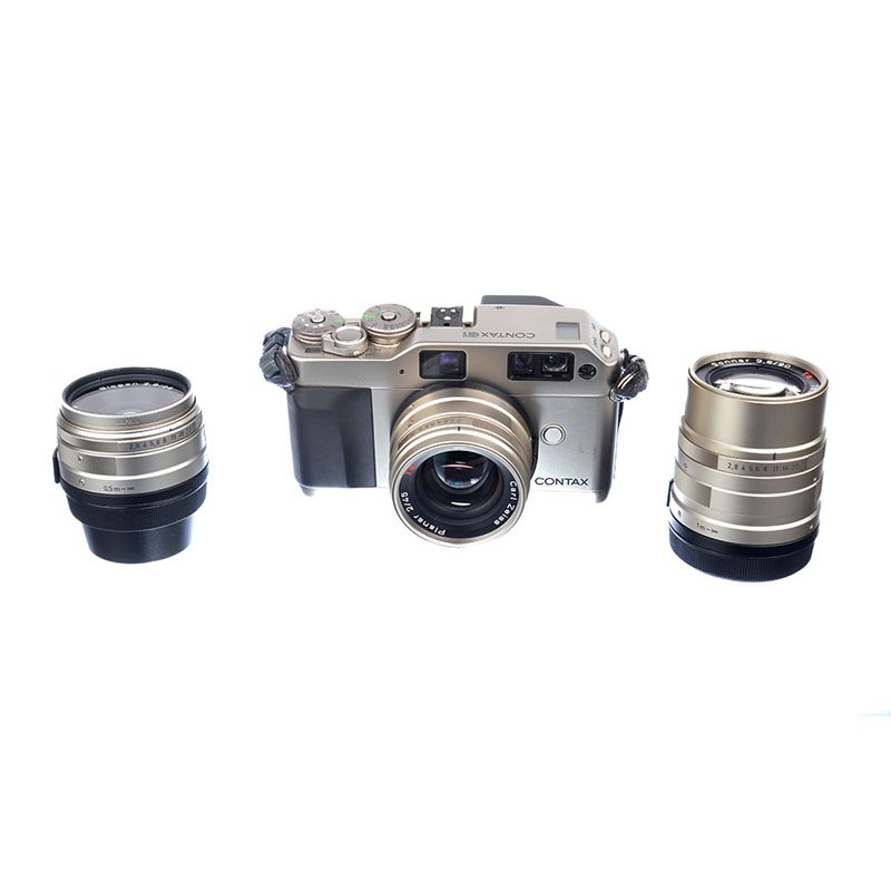 Contax G1 + Zeiss 2/45mm + 2.8/28mm + 2.8/90mm + blit TLA140 SH-228-1