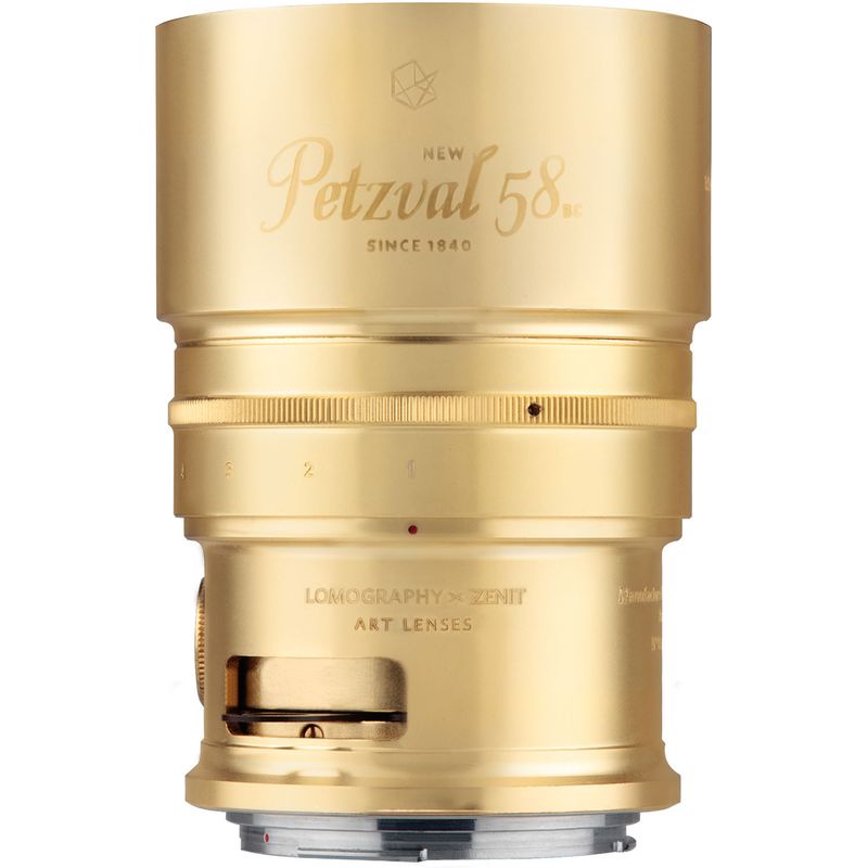 Lomography Petzval 58mm Bokeh Control Art - montura Canon EF, auriu