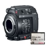 Canon EOS C200 Body Camera Cinema Profesionala 4K plus Card de Memorie CF 128 GB