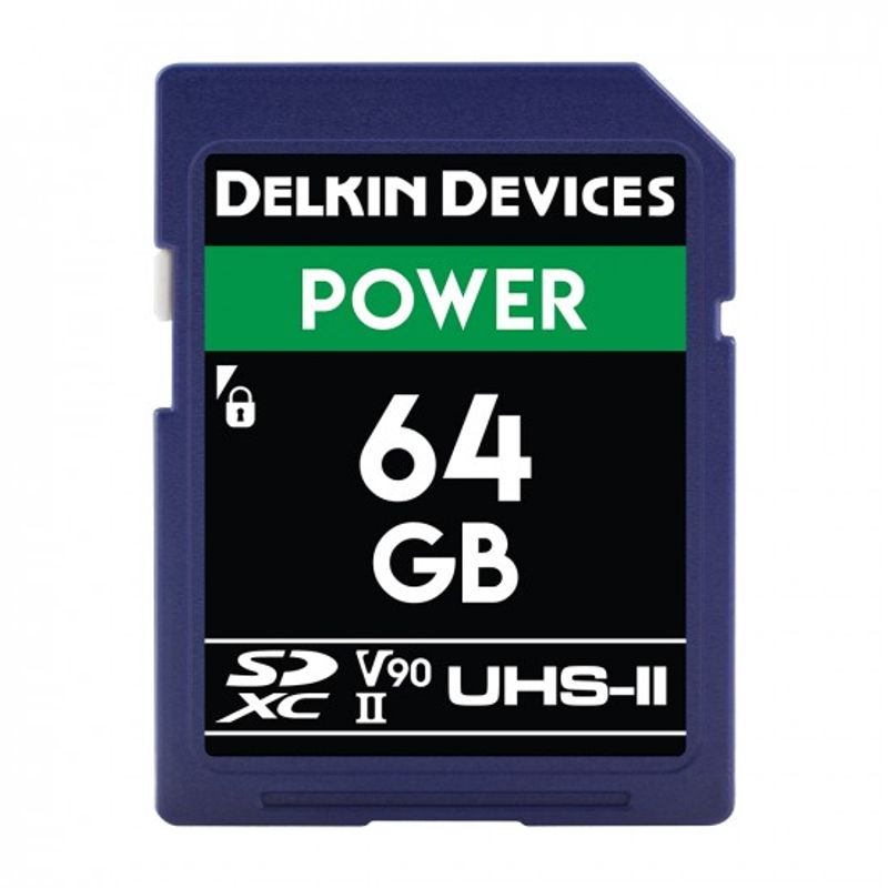 Delkin-Power-Card-de-Memorie-SDXC-64GB-UHS-II-2000X-V90