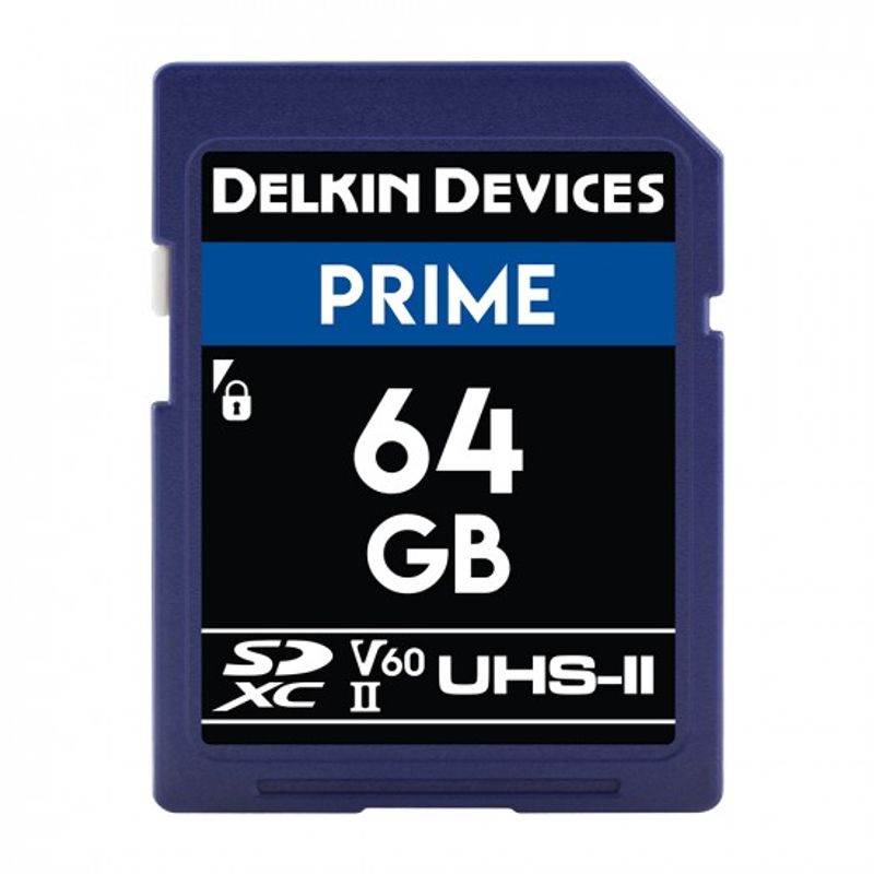Delkin-Prime-Card-de-Memorie-SDXC-64GB-UHS-II-2000X-V60