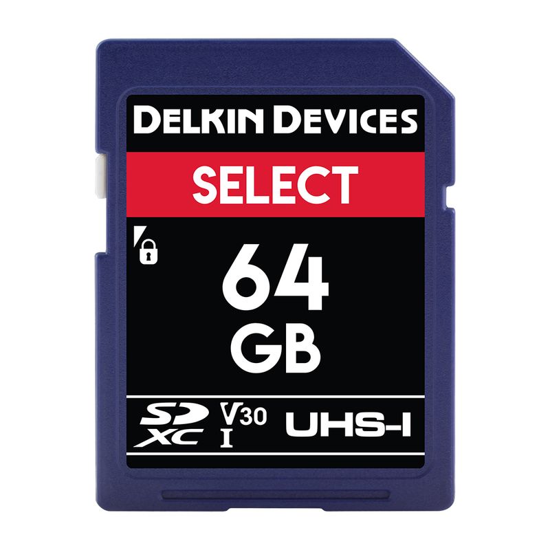 Delkin-Select-64GB-Card-de-Memorie-SDXC-UHS-I-660X-V30