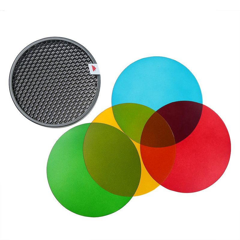 Godox-AD-S11-Color-Filter-Gel-Pack-with-Honeycomb-Grid-Cover-Reflector-Kit-for-Witstro-Flash