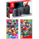 Nintendo Switch Consola + Jocurile Super Mario Odyssey si Mario Kart 8 Deluxe