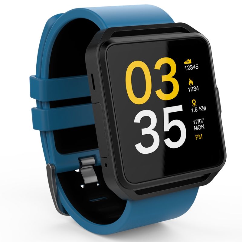 Smartwatch-MaxCom-FitGo-FW15-Square-bratara-silicon-Blue