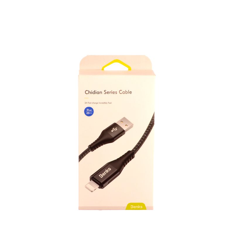 Benks-D26-Chidian-Cablu-Lightning-0.25m-Albastru---1