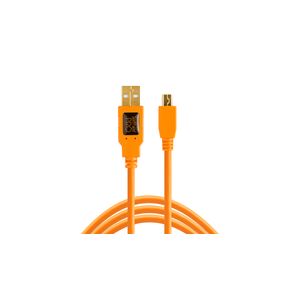 TetherPro Cablu USB 2.0 A MiniB 5 Pin 4,6m Portocaliu