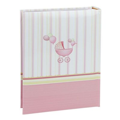 Album Foto Personalizabil Baby Chart 300 Poze 10 x 15 cm Spatiu Memo Roz