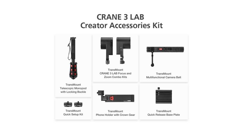 【5月購入保証付】ZHIYUN CRANE 3 LAB クリエイターパック Zhiyun Crane3 LAB Handheld Stabilizer Creator Package| Pergear Gimbals