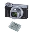 Canon PowerShot G7 X Mark III Kit cu Acumulator Argintiu