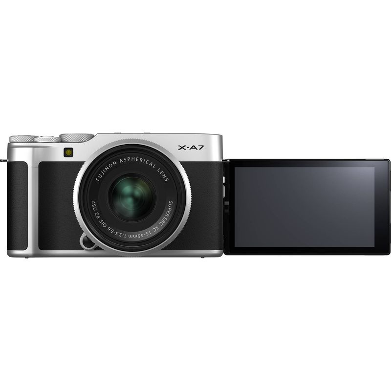 FujifilmXA7AparatFotoMirrorlessKitcuObiectivXF1545mmArgintiu